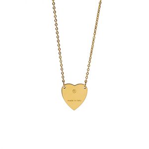 Fashion designer pendant necklace 18k gold silver heart charms necklace with engraving Made In Italy Jewellry