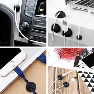 2-30pcs Araba USB Kablo Organizatör Kendinden Yapışkan Kablo Braket Kablo Kelepçesi Silikon Kablo Kravat Fixer Araç Depolama Klipsi Aksesuarlar