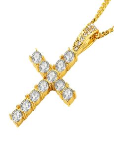 Hiphop män kvinnor mode smycken rostfritt stål hänge halsband full strass design guld silver färg kedja smycken mens halsband6609061