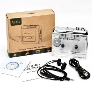 Player Ton010 Cassette Registratore portatile Player Recorder su MP3 Full trasparente Shell USB Cassetta cattura in formato mp3 Format Music Player