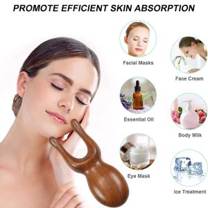 1pc Portable Sandalwood Eye Nose Meridian Massagers Facial Body Massage Multifunctional Combs Massage Tools For Guasha Scraping