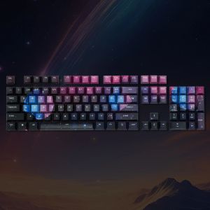 Acessórios 104 Chaves PBT Chap Sublimation Sublimation Gradiente de estrela Purple OEM Chave para Cherry Gateron MX Switch 61/87/104 Teclado mecânico