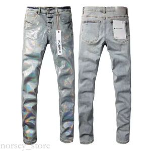 Purple Jeans Mens Designer Bordado Bordado Ripped Ripped for Trends Brand Vintage Pant Purple Casual Classic Straight Straight Jean para Machocle Motocicleta Pant Rock 146