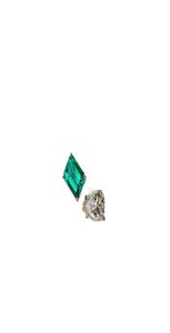 Ins Simple Fashion Schmuck Eheringe 925 Sterling Silber Wassertropfen Emerald CZ Diamond Gemstones Party Eternity Frauen offen adj9100015