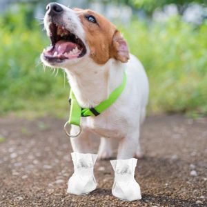 Dog Apparel Disposable Shoes Pet Foot Cover Outdoor Puppy Rain Boots Adjustable Strap Protection Dirt-Proof