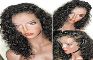 Короткий боб кружево передний парик для волос с человеческими волосами, бразильские вьющиеся парики для волос с детскими волосами для чернокожих женщин 150 Плотность короткие кружевные кружевные WIG3991480