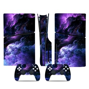 Stickers GAMEGENIXX PS5 Slim Disc Skin Sticker Flame Vinyl Decal Cover Full Set for PS5 Slim Disc Console and 2 Controllers