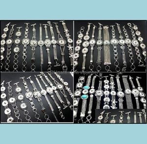 Cazibe bilezik mücevherleri bütün 20pcs çok farklı stil sier çıtçıt bilezik değiştirilebilir DIY Yahudi bileklik fit 18mm zencefil C8078834