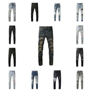 Designer Purple Brand Jeans For Men Women Pants Purple Jeans Summer Hole Hight Quality Brodery Purple Jean Denim Trousers Mens Purple Jeans