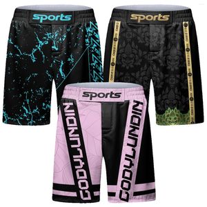 Mäns shorts Cody Pink Mens MMA Cross Training Boxing Trunks Fight Wear With DrawString Sublimation Tryckt Nogi Grappling Short Pants