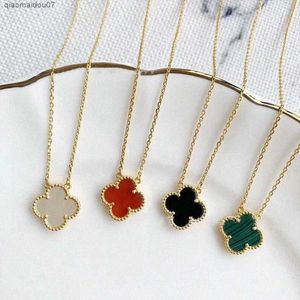 Pendant Necklaces Pendant Four Leaf Clover Necklace Cleefs Necklaces Designer for Women Jewelry Sier Green Z5M0#L2404