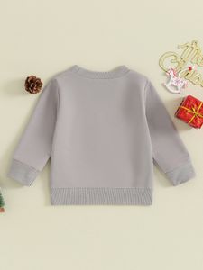 Småbarnbarn Baby Boy Girl Christmas Outfit Crewneck Sweatshirt Ugly Sweater Pullover Top Shirts Xmas Clothes