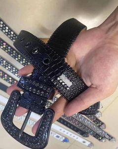 2021 Designer Belt =Simon Belts for Men Women Shiny diamond belt black Noir Classic black26751946