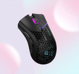 Mice 2023 Rechargeable USB 24G Wireless RGB Light Honeycomb Gaming Mouse for Desktop PC Computers Notebook Laptop Mice Mause Game4187565