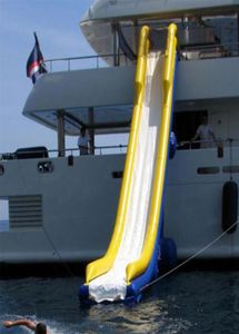 Outdoor Games Customized Inflatable Water Yacht Slide Commercial Fun Play Equipment Air Dock Slide For Boat9429812