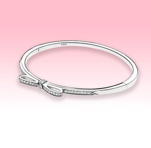 Women CZ Diamond Bogenarmarmarmbänder Hochwertiger Schmuck für 925 Sterling Silber Hochzeitsvergütung Armband mit Original Box5643041