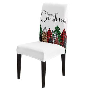 Christmas Tree Leopard Snowflake 4/6/8PCS Spandex Elastic Chair Case For Wedding Hotel Banquet Dining Room