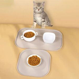 Husdjur silikon matmatta placemat vattentätt förhindra spill hund utfodring matta matning mattor skål pad kudde