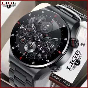 Relógios LigE ECG+PPG Bluetooth Call Smart Watch Men 2023 Sports Sports Bracelet NFC Impermeável relógio personalizado Face Men Smartwatch para iOS Android