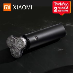 Shavers New Xiaomi Mijia Electric Ghaver S500 Men Smart Portable Razor 3 Head Ghabable Washing Main Sub 3 Ostrze Broda Trimer Trimer