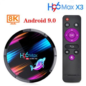 H96 Max x3 Android 90 TV Box 4GB 64GB 32GB 4G128G Amlogic S905x3 czterordzeniowy Wi -Fi 8K H96MAX X3 TVbox 9 okrąg