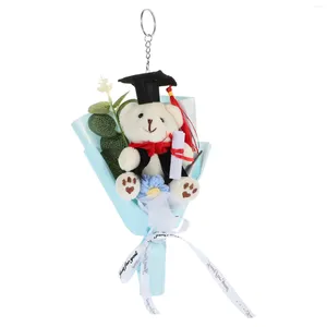 Fiori decorativi Graduazione decorazione per bouquet orso figurina laureati chic regali per decorazioni in plastica