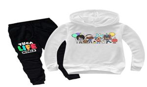 Clothing Sets Toca Life World Kids Boys Clothing Sets Game Toca Boca Life World Long Sleeve ONeck Harajuku Hoodies Tops Pants chi4665514