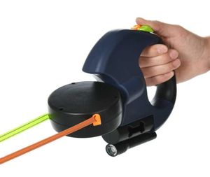 Doppelte Leine für kleine Hunde 360 Grad Spin Gehen Zwei Hunde Retractable Double Dog -Leine Blei Puppen -Haustier -Leine mit Lichtern 2107125895247