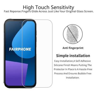 2.5D Fairphone için Tam Tutkal 5 Temperli Cam Koruyucu Film 9H Patlamalı Patlamalı LCD Ekran Koruyucusu Fairphone 5 için