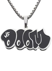 MF DOOM MM BLACK TIDE Märke Pendant Halsband Män och kvinnor Hiphop Personlighet Par Fashion AllMatch Jewelry Gift4703418