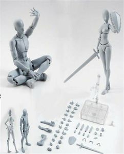 20 Malefemale Body Kun Doll Pvc Bodychan DX Play Play Art Figur Model Rysunek dla figurek SHF Miniatury Gray Set Toy 20126959176