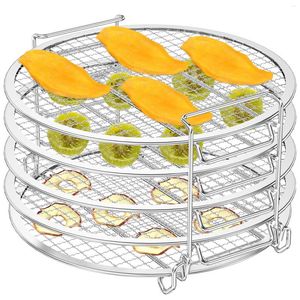 Double Boilers Food Grade Stainless Steel Grilling Rack 5-Layer Air Fryer Dehydrator Toast Stackable Multi-Layer Cooking