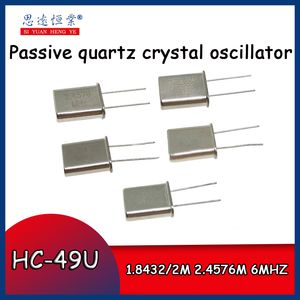 10pcs HC-49u Oscillatore di quarzo passivo 1.8432/2M 2.4576m 6MHz 12 Risonatore cristallino a 2 pin in linea