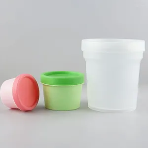 Storage Bottles 50PCS/LOT 30 50 100g Plastic Ice Cream Straight Drum Mask Box Cosmetic Packaging Sample Bottle