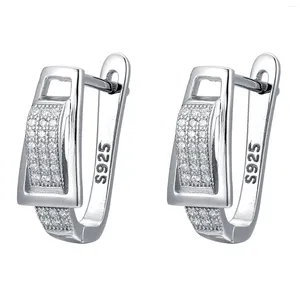 Stud Earrings 2024 Euramerican Sterling Silver S925 Paper Clip Full Diamond For Women With Versatile And Fashionable