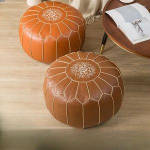 Pillow Waterproof No Wash Leather Seat Originality Living Room Floor Thickening Circular Mat Striped Embroidery