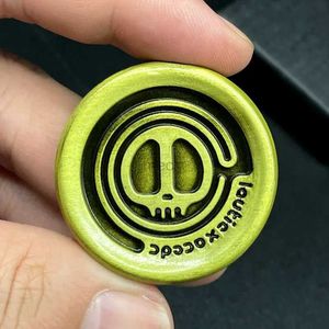 Uhow dekomprimering Toy Devil Milk Cap Magnetic Haptic Coins Fidget Toys EDC Metal Autism Sensory Toys ADHD Handspinnar Angst Stress Relief Toys 240413