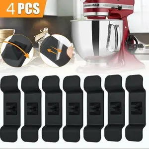 Kitchen Storage 4Pcs Cable Winder Cord Management Clip Holder Keeper Organizer For Air Fryer Coffee Machine Appliances