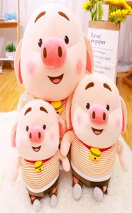 새로운 생일 선물 귀여운 돼지 면화 플러시 인형 박제 동물 장난감 귀마마 봉투 베개 인형 아기 어린이 사랑스러운 선물 Chirstm7937436