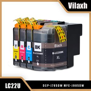 Vilaxh LC22U LC22UXL Cartucho de tinta compatível para irmão DCP-J785DW MFC-J985DW Printer Jet em Maket Europeu