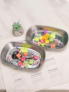 Plates European-Style Retro Small Tray Fruit Plate Tea Table Snack Pastry Dried Sundries Night Market Barbecue