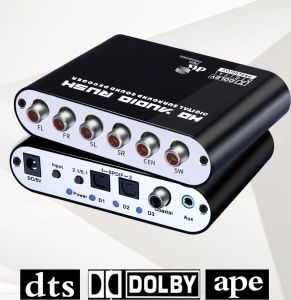 Złącza 5 1 kanałowa konwerter audio HD Digital DAC 5.1 Dekoder audio Włókno Współosiowy Analog Analog Converter Audio Adapter