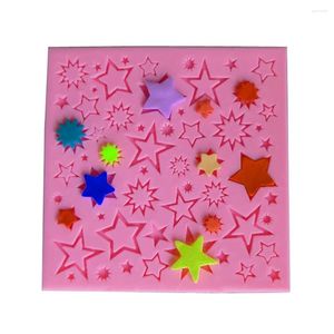 Baking Moulds Five-pointed Star Silicone Mold Kitchen Accessories Cake Decorations Hollow Lace Mould F0636