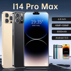 I14 PRO 모바일 스마트 폰 캡슐 화면 6.8 인치 2GB+16GB True 4G 5G Android 스마트 폰. iPhone이 아닙니다.