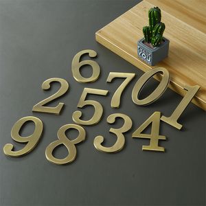 1PCS Metall House Number mit Magnet 7*4cm Mailbox-Nummer Apartment-Türnummern für Hotel Home Home Post Box Label #0-9