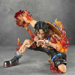 Comics Heroes Anime Ace Figur One Piece Action Figurin Top War Portgas D Ace Figure Flame Drifting 20cm PVC Collectible Model Toys Gifts 240413