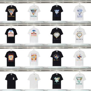 T Shirt Casablanc Men Projektanci Projektanci T-shirty luźne w letnich koszulkach Tops Man's Casual Street Hip-Hop Shirt Luksusowe ubrania uliczne szorty
