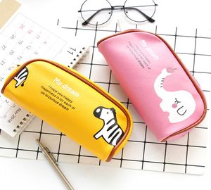 Cartoon Animal Custom Pencil Case PU Waterproof Pencil Borse School Studente di cartoleria di grande capacità Borsa Borsa Regalo per Kid V9684408