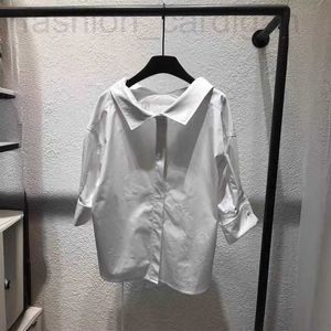 Bloups feminina camisas designer 2024 estilo de primavera solta e emagrecimento de letra de letra de lapidação de lapela de colarinho de colarinho kmwx