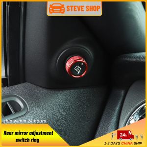 Tillbehör Röd bakspegeljusteringsomkopplare Bezel Aluminiumlegering 1 st för Ford Mustang 20092013 Auto Interiörstillbehör